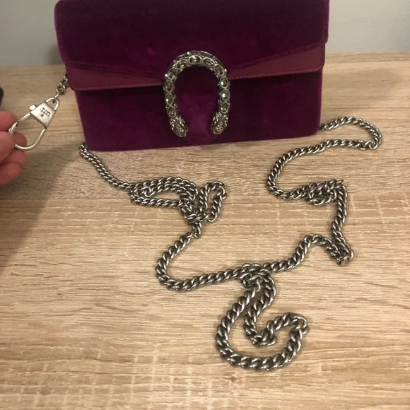 Gucci super mini Dionysus in Bordeaux velvet - Picture 9 of 12